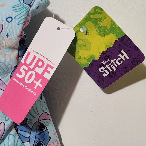 Girls Size 10/12 Disney Lilo & Stitch One Piece Bathing Swim Suit (UPF 50+) - Picture 6 of 9